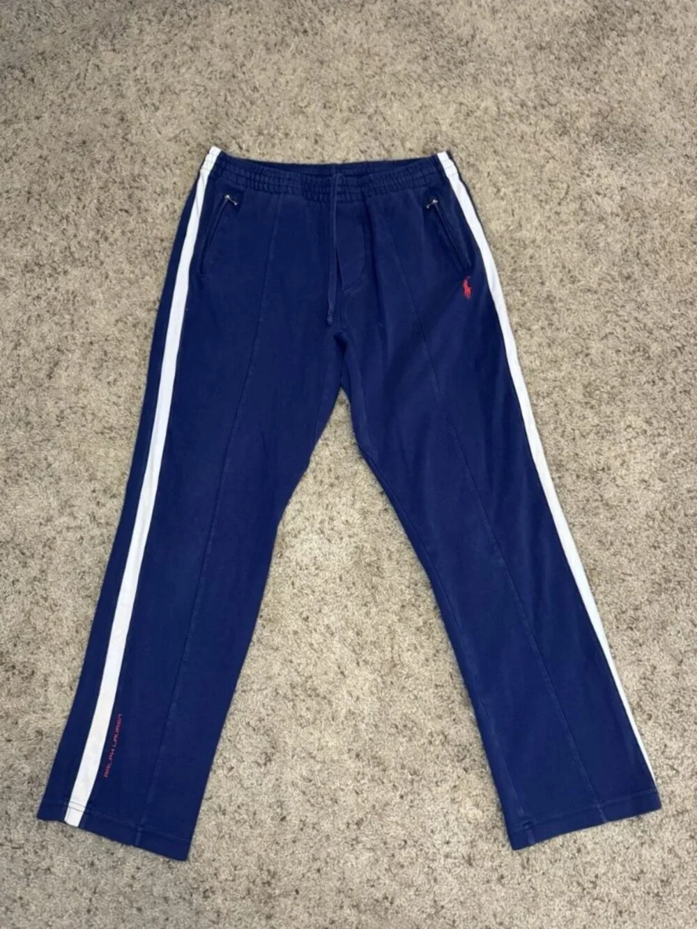 RALPH LAUREN Navy Jogger Sweatpants 28x25.5 Outdoor Track Hiking Athletic Run